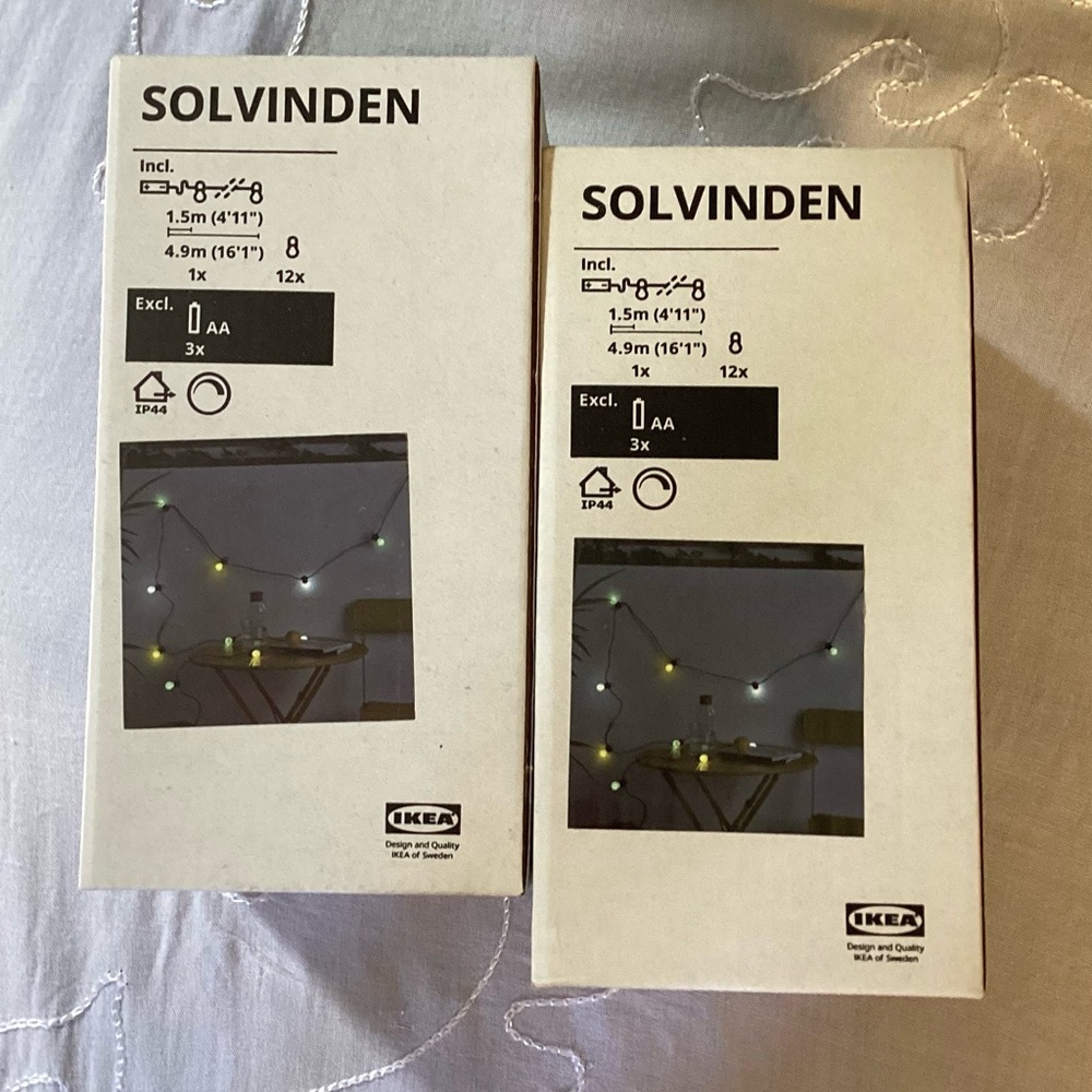 IKEA SOLVINDEN String Lights with White, Yellow, and Green Accents - Picture 6 of 9